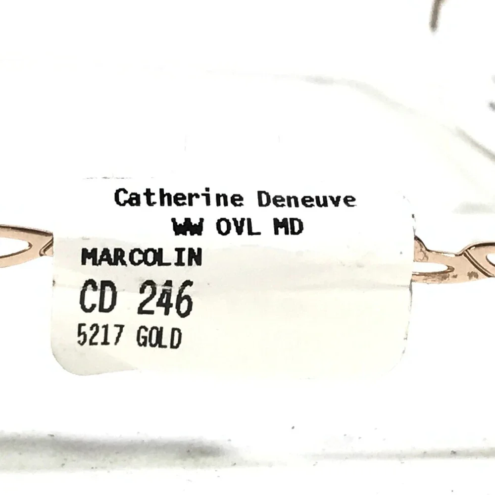 Catherine Deneuve CD-246 GLD Eyeglasses Frames Gold Oval Half Rim 52-17-140